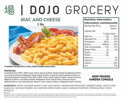 Macaroni & Cheese, 5lbs